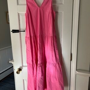 Vibrant Pink Sleeveless maxi Dress